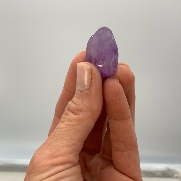 Banded Amethyst Tumbled Pocket Stone Crystals (2) - Picture 6 of 8